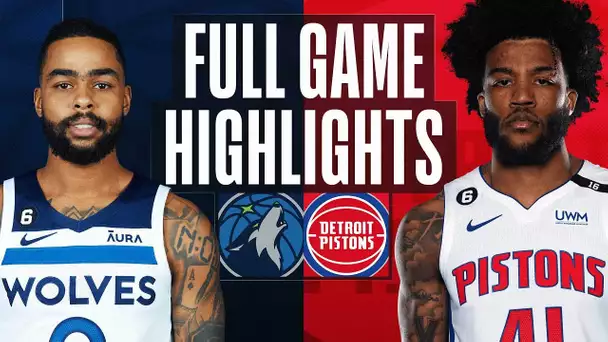 TIMBERWOLVES at PISTONS | FULL GAME HIGHLIGHTS | January 11, 2023