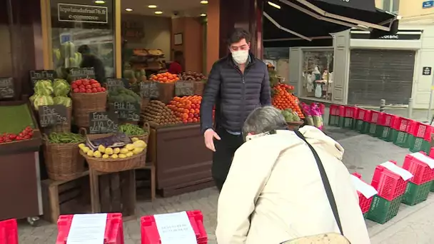 Coronavirus à Rouen : un magasin installe un périmètre de sécurité