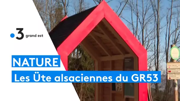 les Üte, petite cabanes en bois, sur le GR53 dans les Vosges du Nord