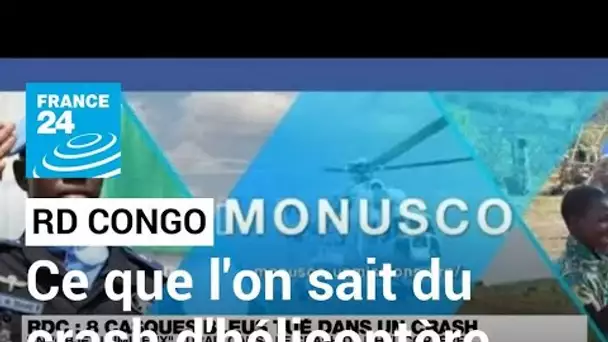 Crash d'un hélicoptère de l'ONU en RD Congo : un "objet lumineux" en cause • FRANCE 24