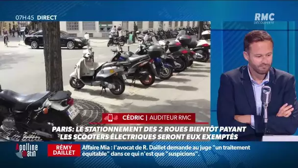 Stationnement payant pour les deux-roues à Paris: la colère d'un auditeur RMC face à David Belliard