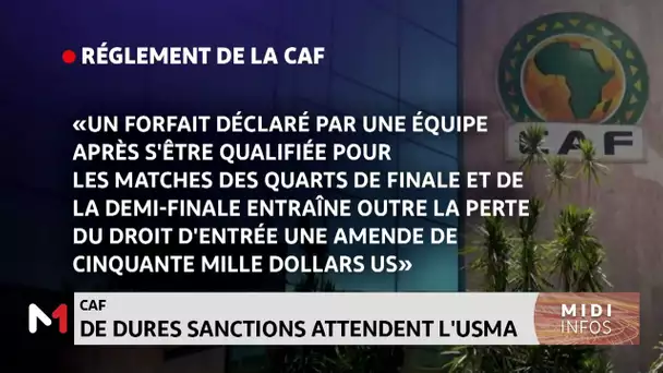 CAF : des dures sanctions attendent l´USMA