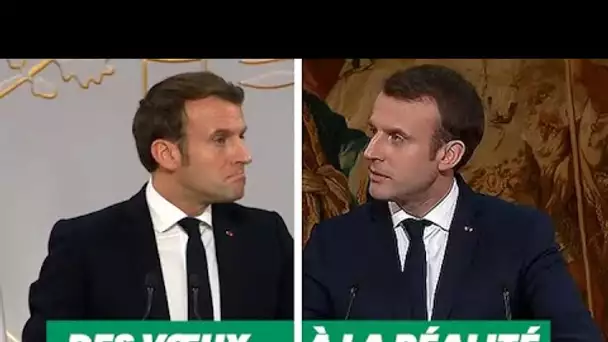 Des vœux à la presse de Macron... à la réalité