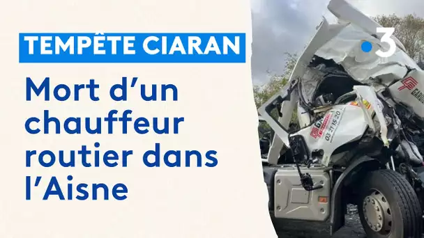 Tempête Ciaran: mort d'un chauffeur routier dans l'Aisne