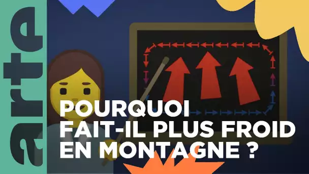 Pourquoi y a-t-il plus de neige en montagne alors que la chaleur monte ? | ARTE Family