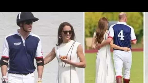 Kate et William s'embrassent chaleureusement dans un rare PDA royal lors d'un match de polo caritati
