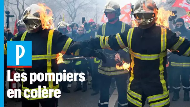 Paris : échauffourées pendant la manifestation des pompiers