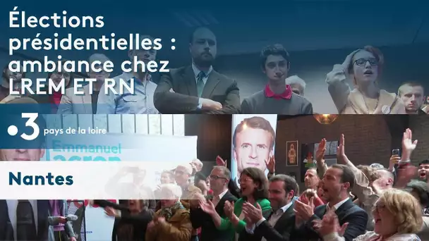 Élections présidentielles : ambiance des résultats du 2nd tour aux QG LREM et RN à Nantes