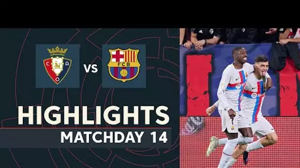 Resumen de CA Osasuna vs FC Barcelona (1-2)