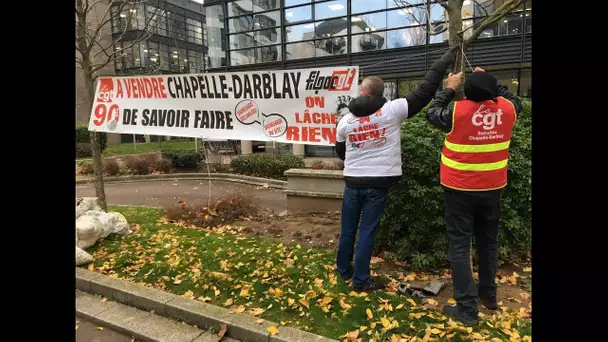 La Chapelle d'Arblay : les salariés d'UPM défendent leur activité de recyclage de papier