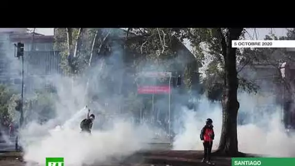 Gaz lacrymogène, canon à eau : les manifestants dispersés par la police à Santiago