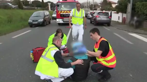 Accident de moto en pleine heure de pointe