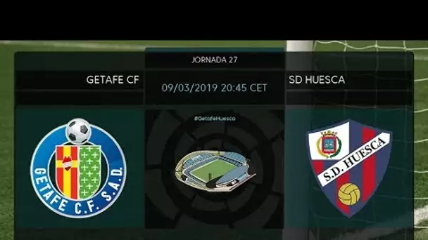 Calentamiento Getafe FC vs SD Huesca