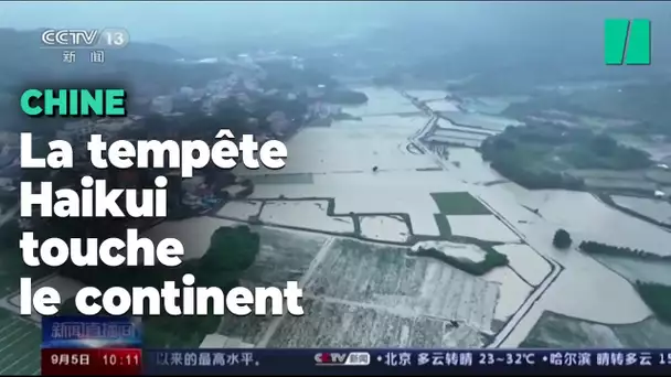 Les inondations impressionnantes en Chine touchée par la tempête Haikui