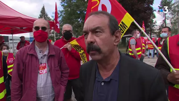 Philippe Martinez au chevet des salariés d'SKF de Lons-le-Saunier