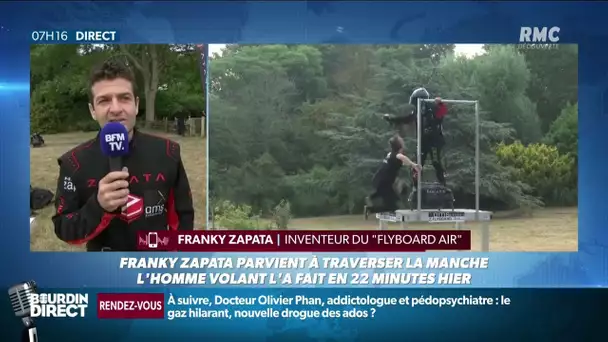 Franky Zapata: "Les gens ne s'imaginent pas que c'est effort physique extrême"