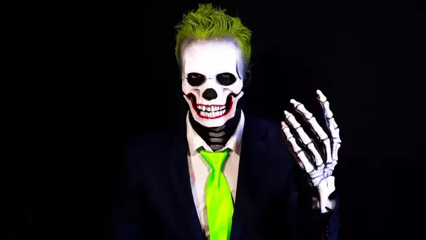 LE MEILLEUR MAQUILLAGE POUR HALLOWEEN (tuto joker squelette)