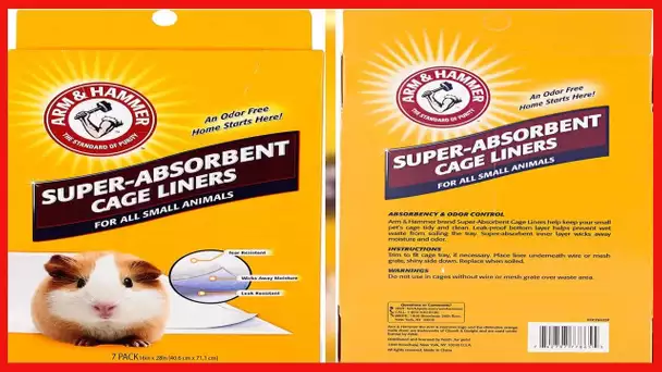 Arm & Hammer for Pets Super Absorbent Cage Liners for Guinea Pigs, Hamsters, Rabbits & All Small