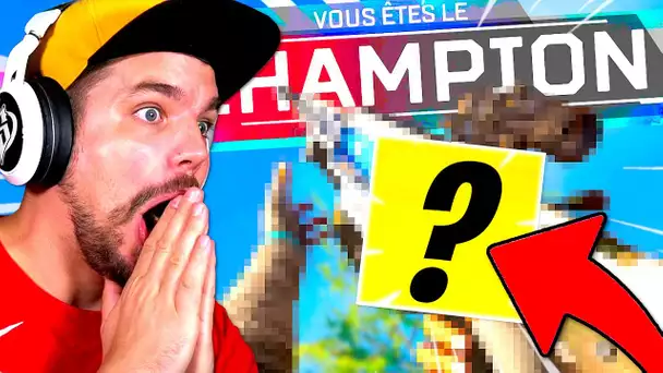 TOP 1 avec une ARME LÉGENDAIRE RANDOM... le jeu de la roulette sur APEX LEGENDS !!