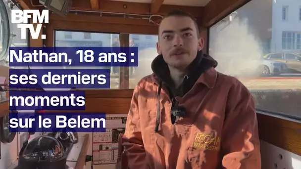 Nathan, éclaireur de la flamme olympique, raconte ses derniers moments avant de quitter le Belem