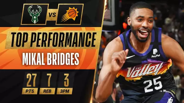 Mikal Bridges PIVOTAL PLAYOFF CAREER-HIGH 27 PTS in Game 2 W! 🔥
