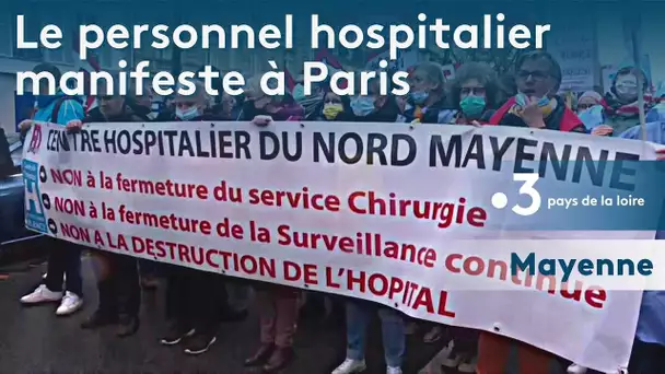 Manifestation des personnels hospitaliers des Pays-de-la-Loire à Paris