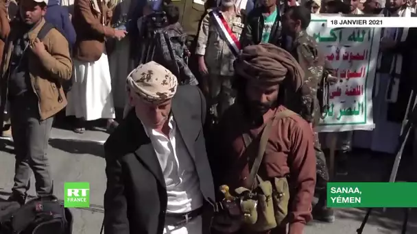 Yémen : classés «terroristes» par Washington, les Houthis manifestent devant l’ambassade américaine