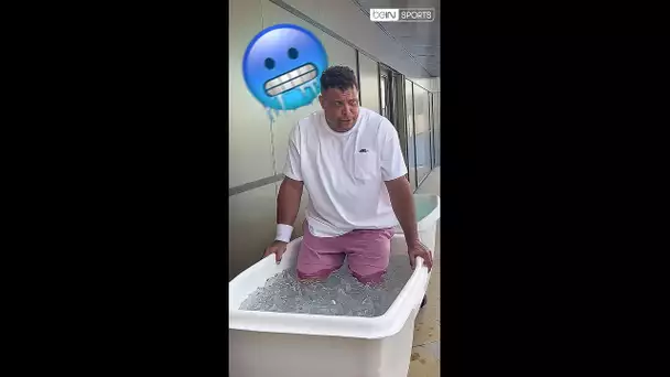 😂 Ronaldo frigorifié dans un bain d'eau gelée !