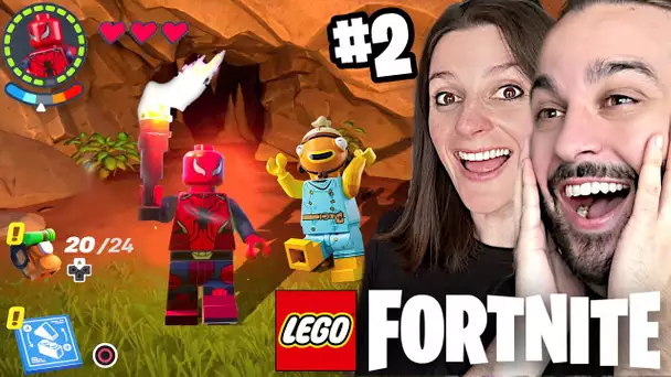 LEGO FORTNITE : ON A TROUVÉ UNE GROTTE ET DU BOIS NOUEUX !