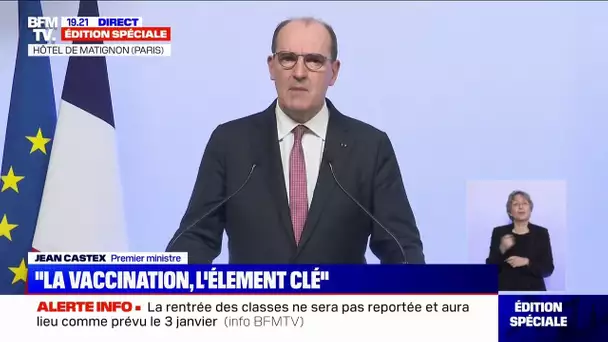 Jean Castex: "Dès demain, il suffira de 3 mois après votre 2e injection pour bénéficier du rappel"