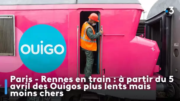 Paris - Rennes en train : à partir du 5 avril des Ouigos plus lents mais moins chers