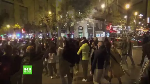 Manifestation sauvage à Paris contre le reconfinement