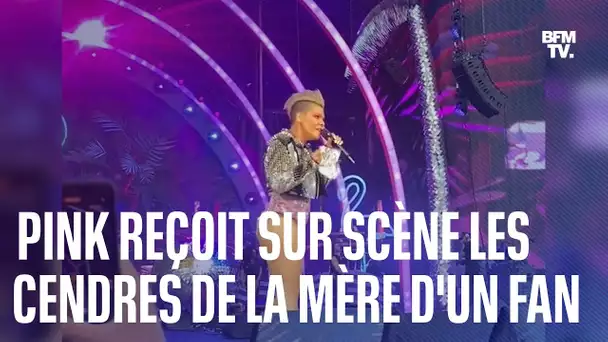 En plein concert, Pink reçoit un sachet contenant... les cendres de la mère d'un fan