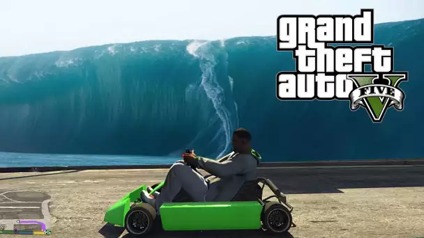 GTA 5 TSUNAMI ET VEHICULES DROLES ! (Kart, chaise roulante, Yacht volant etc)