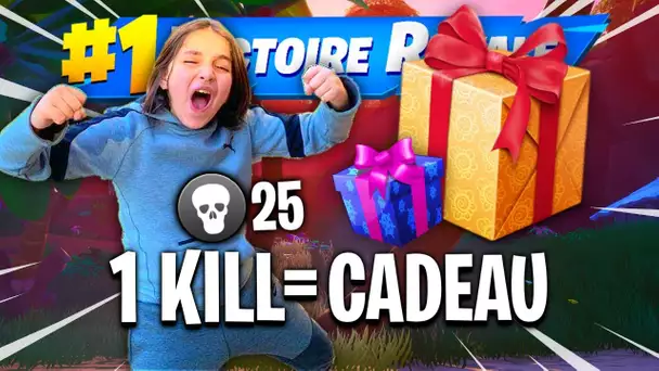 1 KILL = 1 MEGA CADEAU POUR MA PETITE SŒUR SUR FORTNITE !