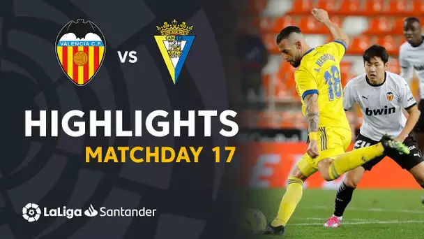 Highlights Valencia CF vs Cádiz CF (1-1)