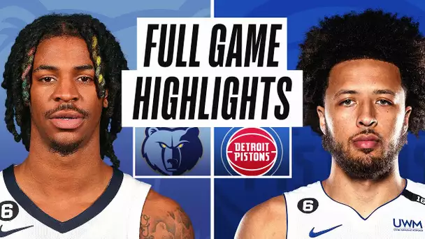 GRIZZLIES at PISTONS | NBA PRESEASON FULL GAME HIGHLIGHTS | October 13, 2022