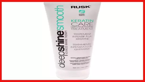 RUSK Deepshine Smooth Keratin Care Deep-Penetrating Treatment, 7 Oz, Sodium-Chloride-Free, Color-