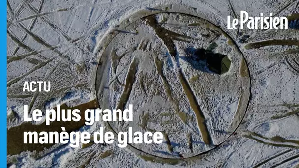 Des Finlandais construisent le plus grand manège de glace du monde