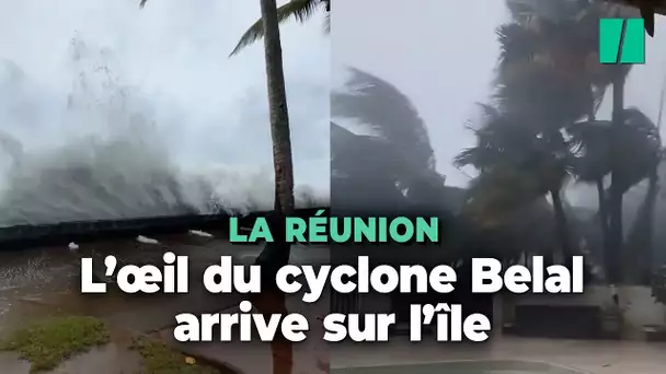 Les premières images de l’arrivée de l’œil du cyclone Belal à la Réunion
