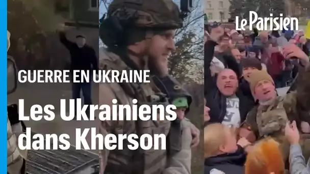 Les Ukrainiens entrent dans Kherson, les scènes de joie dans la ville libérée