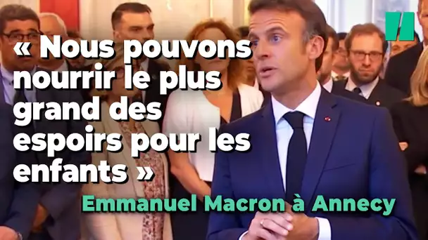 À Annecy, Emmanuel Macron donne des nouvelles de l’état de santé des victimes de l’attaque