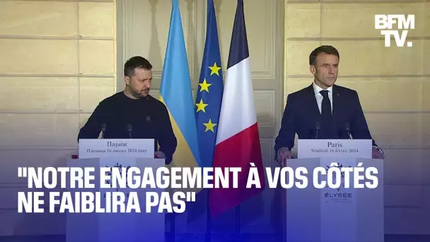 Les allocutions d'Emmanuel Macron et Volodymyr Zelensky après leur rencontre à l'Élysée