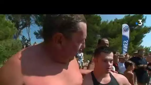 Cannes : deux athlètes handicapés dans la traversée à la nage entre les îles de Lérins