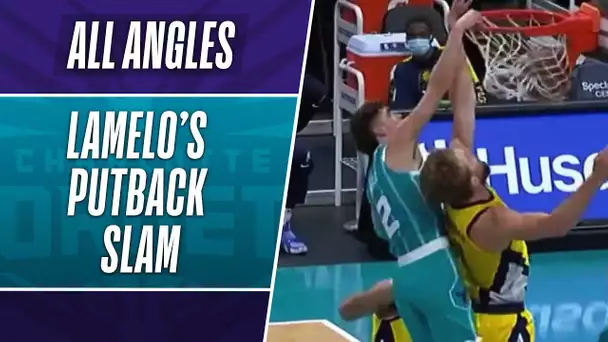 All-Angles: LAMELO FOLLOWS IN & SPIKES IT! #NBARooks