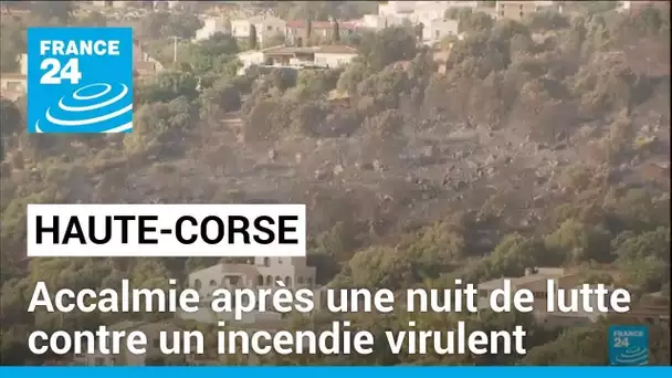 Feux en Haute-Corse : accalmie après une nuit de lutte contre un incendie virulent • FRANCE 24