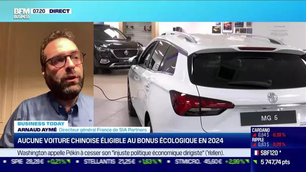 Arnaud Aymé (SIA Partners) : Aucune voiture chinoise éligible au bonus écologique en 2024