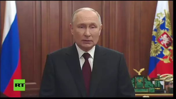 Poutine prononce un discours vidéo lors d'une réunion du Conseil des chefs de gouvernement de la CEI