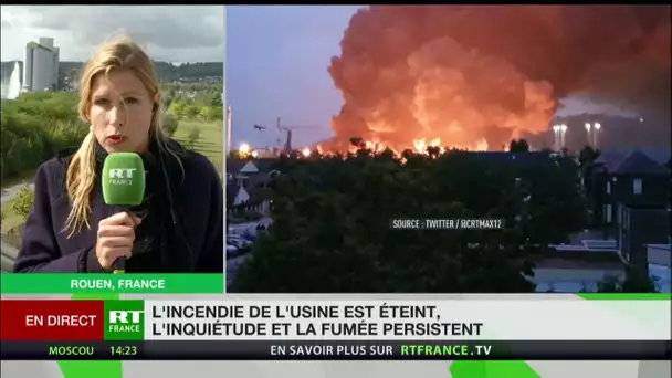 Incendie de Rouen : le feu est éteint mais l'inquiétude persiste
