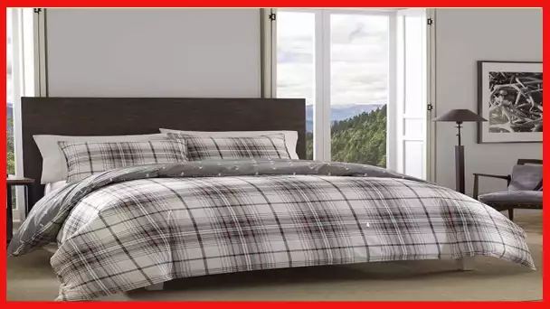 Eddie Bauer - Twin Duvet Cover Set, Cotton Reversible Bedding with Matching Sham